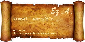 Szabó Adrián névjegykártya